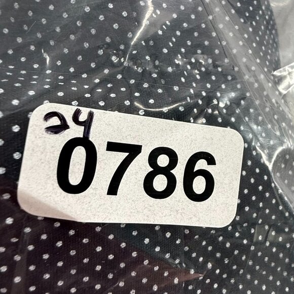 Old Navy Harper Ankle Pants Black & White Polka Dots Mid Rise 8 Regular Cotton B - Picture 15 of 15